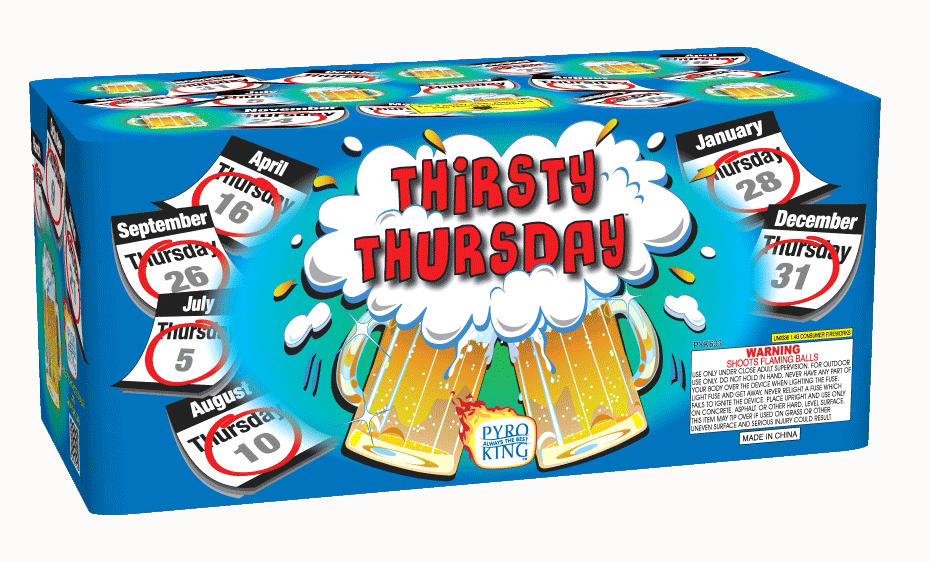 Thirsty Thursday 33 shot (fan shape) - Click Image to Close